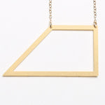 Large Trapezoid Necklace - High Quality, Affordable Necklace - Available in Gold and Silver - Made in USA - Brevity Jewelry