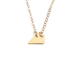 Small Trapezoid Necklace - High Quality, Affordable Necklace - Available in Gold and Silver - Made in USA - Brevity Jewelry