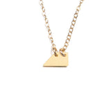 Small Trapezoid Necklace - High Quality, Affordable Necklace - Available in Gold and Silver - Made in USA - Brevity Jewelry