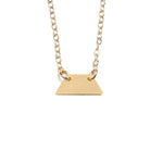 Small Isosceles Trapezoid Necklace - High Quality, Affordable Necklace - Available in Gold and Silver - Made in USA - Brevity Jewelry