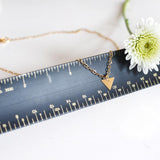 Pair of Triangles Necklace - High Quality, Affordable Necklace - Available in Gold and Silver - Made in USA - Brevity Jewelry