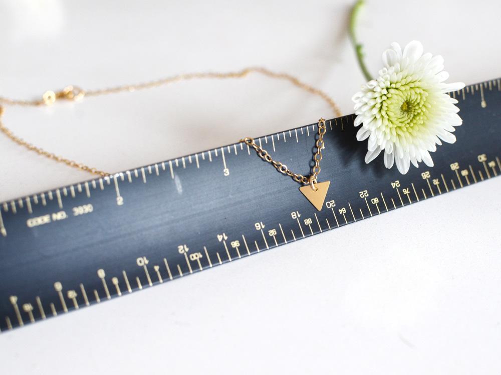 Triangle - Small  - Brevity Jewelry - Made in USA - Affordable gold and silver necklaces