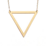 Large Triangle Necklace - High Quality, Affordable Necklace - Available in Gold and Silver - Made in USA - Brevity Jewelry