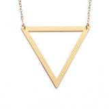 Large Triangle Necklace - High Quality, Affordable Necklace - Available in Gold and Silver - Made in USA - Brevity Jewelry