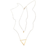Pair of Triangles Necklace - High Quality, Affordable Necklace - Available in Gold and Silver - Made in USA - Brevity Jewelry