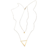 Pair of Triangles Necklace - High Quality, Affordable Necklace - Available in Gold and Silver - Made in USA - Brevity Jewelry