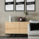 Framed Black Queen Print With Word Definition - High Quality, Affordable, Hand Written, Empowering, Self Love, Mantra Word Print. Archival-Quality, Matte Giclée Print - Brevity Jewelry