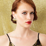 Vera Earrings - Art Deco, Great Gatsby, Jazz Age Style - High Quality, Affordable Earrings - Available in Gold and Silver - Made in USA - Brevity Jewelry