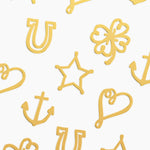 Individual Charms for a Custom Locket - High Quality, Affordable Whimsical Hand Drawn Anchor, Heart, Clover, Star and Horseshoe Charms - Available in Gold and Silver - Made in USA - Brevity Jewelry