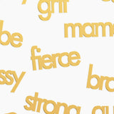 High Quality, Affordable, Empowering, Self Love, Mantra Individual Charm for a Custom Locket - Grit, Fierce, Strong, Mama, Brave, Worthy, XOXO, Nana, Queen, Boss, Sassy, Love, Mama, Babe - Available in Gold and Silver - Made in USA - Brevity Jewelry