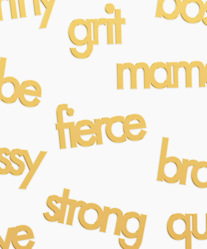 High Quality, Affordable, Empowering, Self Love, Mantra Individual Charm for a Custom Locket - Grit, Fierce, Strong, Mama, Brave, Worthy, XOXO, Nana, Queen, Boss, Sassy, Love, Mama, Babe - Available in Gold and Silver - Made in USA - Brevity Jewelry