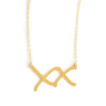 XX Female Necklace - High Quality, Affordable, Hand Written, Empowering, Self Love, Mantra Word Necklace - Available in Gold and Silver - Small and Large Sizes - Made in USA - Brevity Jewelry